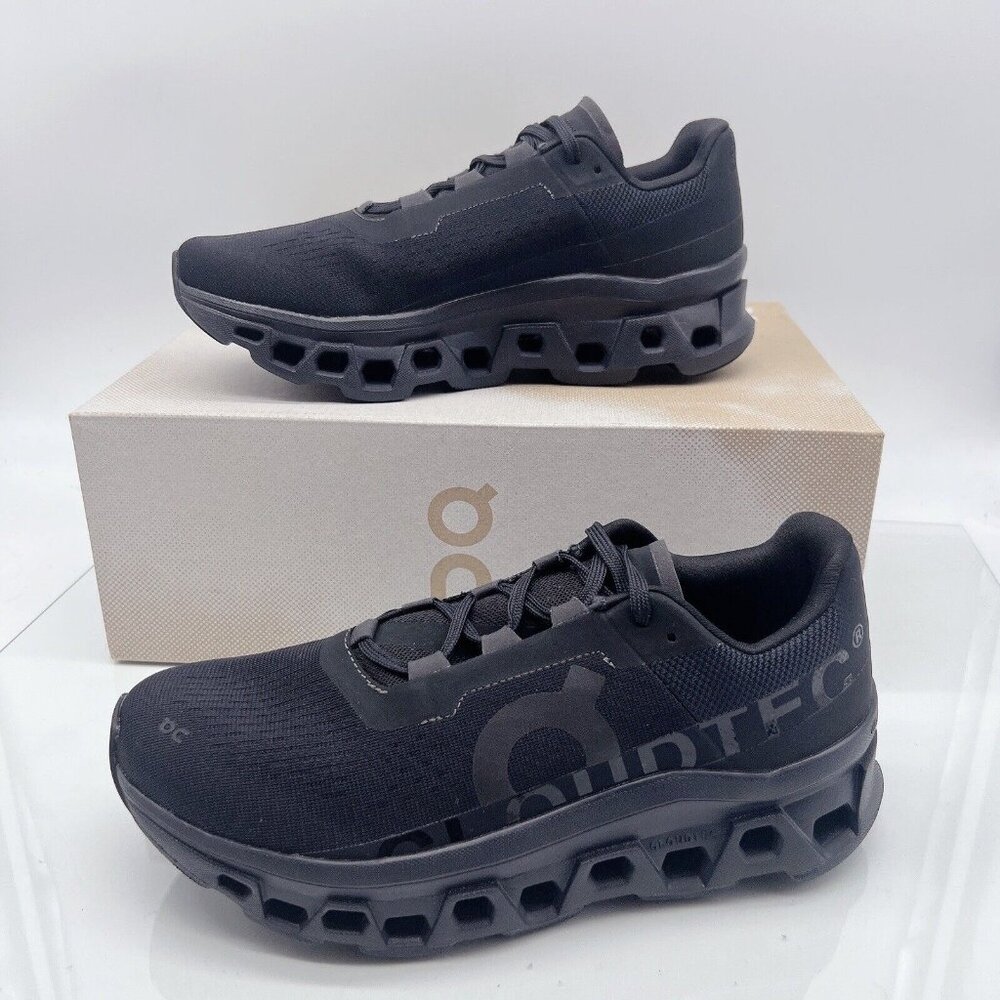On Cloudmonster Cloudtec Running Shoe Sneaker Black/ Magnet Mens Size US 14 - Picture 3 of 12